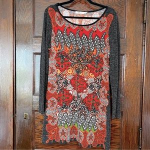 Heathered patterned loose Aryeh sweater dress, size M.